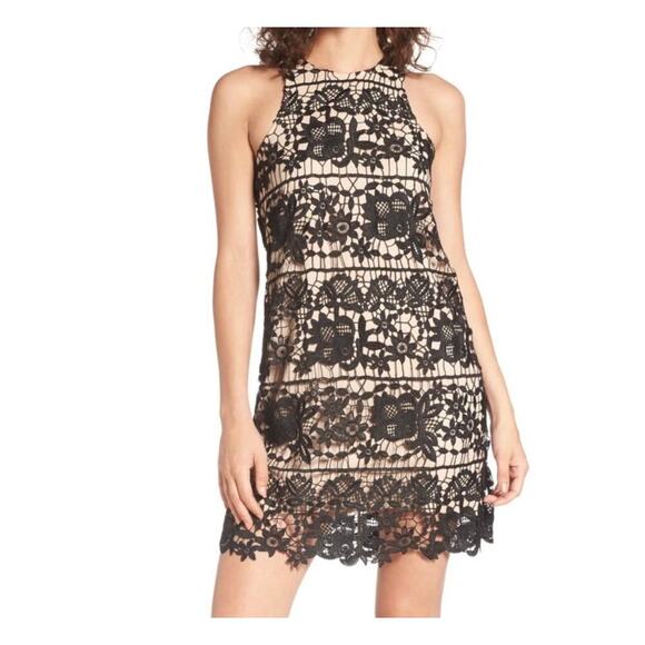Lovers + Friends Dresses & Skirts - Lover's + Friends Caspian Shift Dress Black Crochet Lace Sleeveless Small NWT